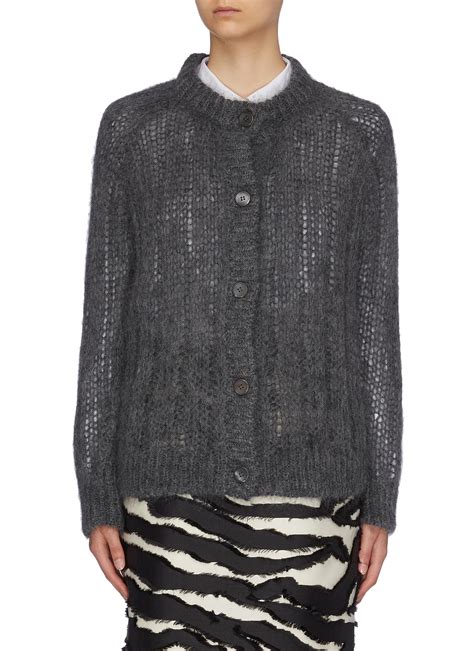 prada mohair cardigan